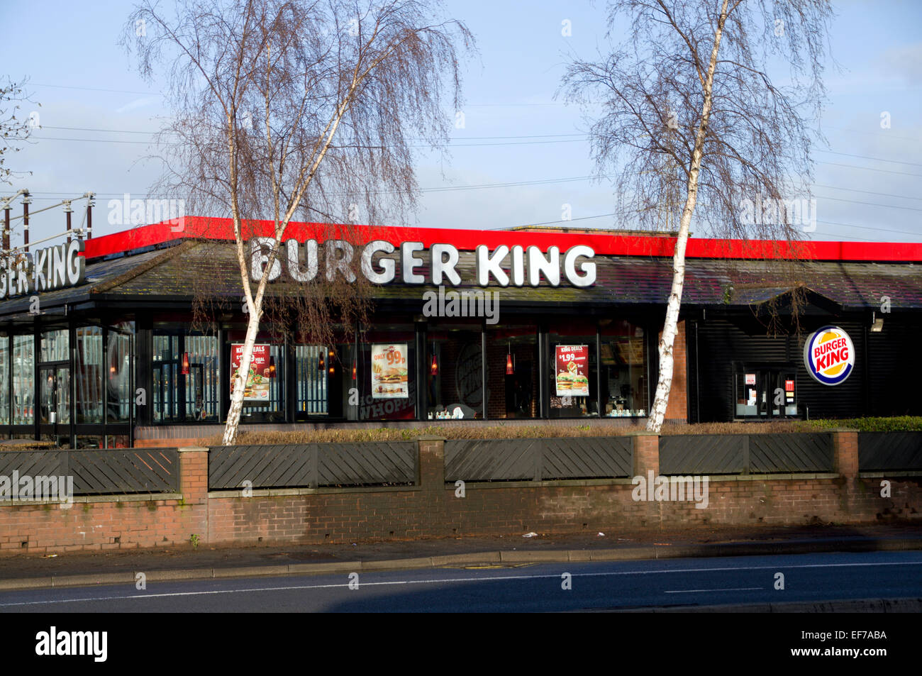Burger King Restaurant, Newport Road, Cardiff, Wales, UK. Stock Photo
