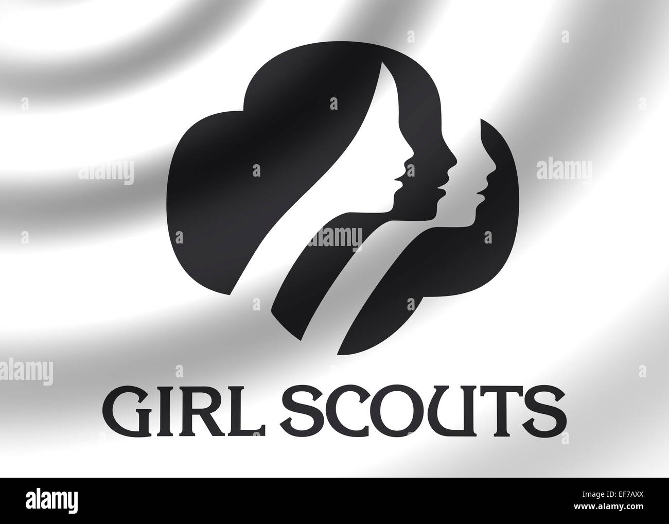 Girl Scouts logo flag icon emblem Stock Photo