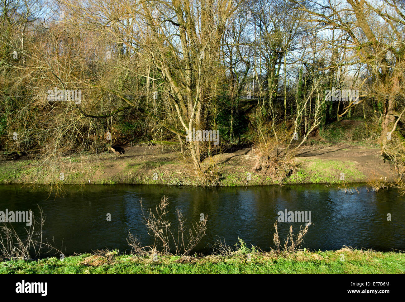 River rhymney trail valley cardiff rumney wales hi-res stock ...