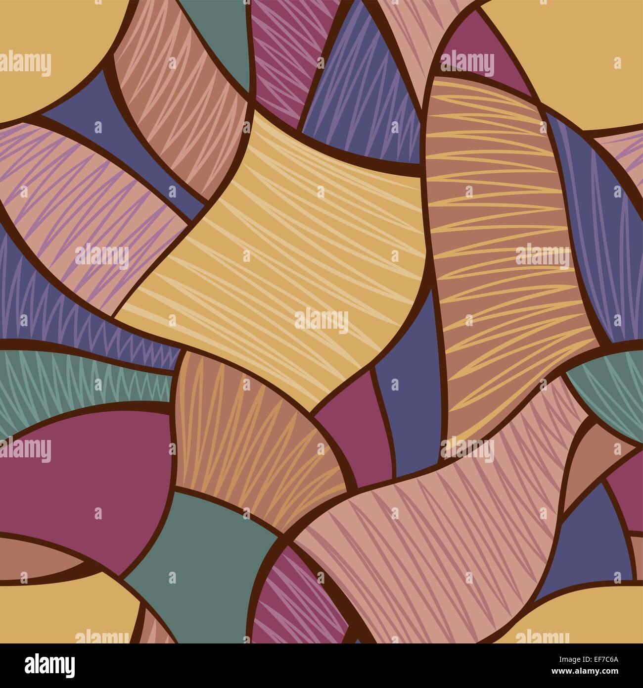 Vector abstract seamless multicolored vivid mosaic pattern Stock Vector