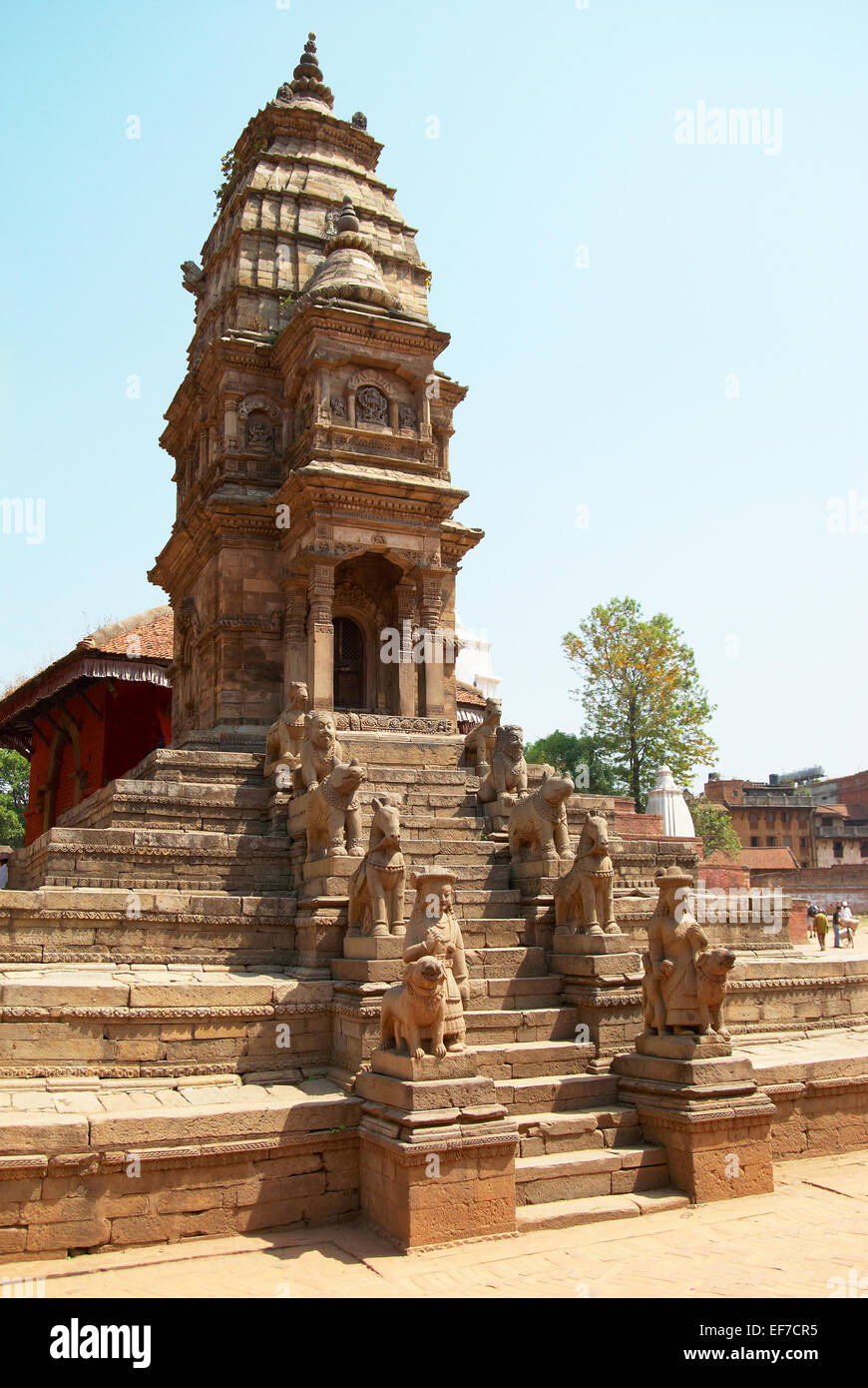 Temple of old buddhistic city. Baktaphur, Nepal Stock Photo