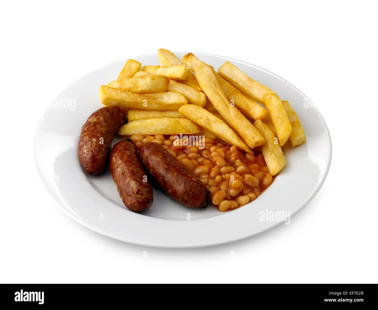 sausage beans and chips Stock Photo Alamy