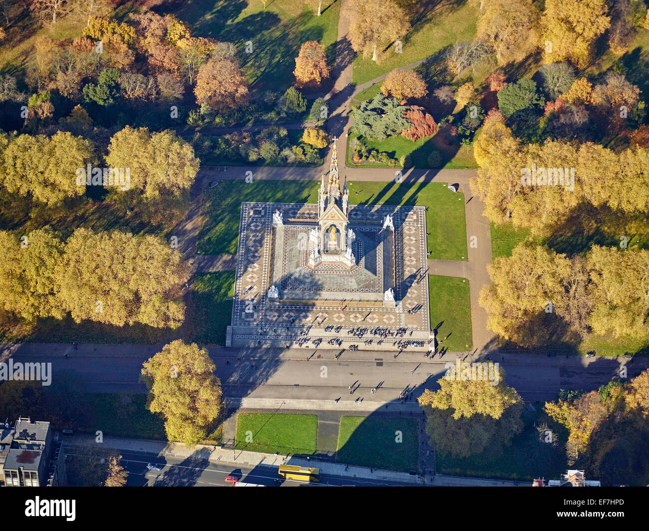 The Albert Memorial, Kensington Gardens, Central London Stock Photo