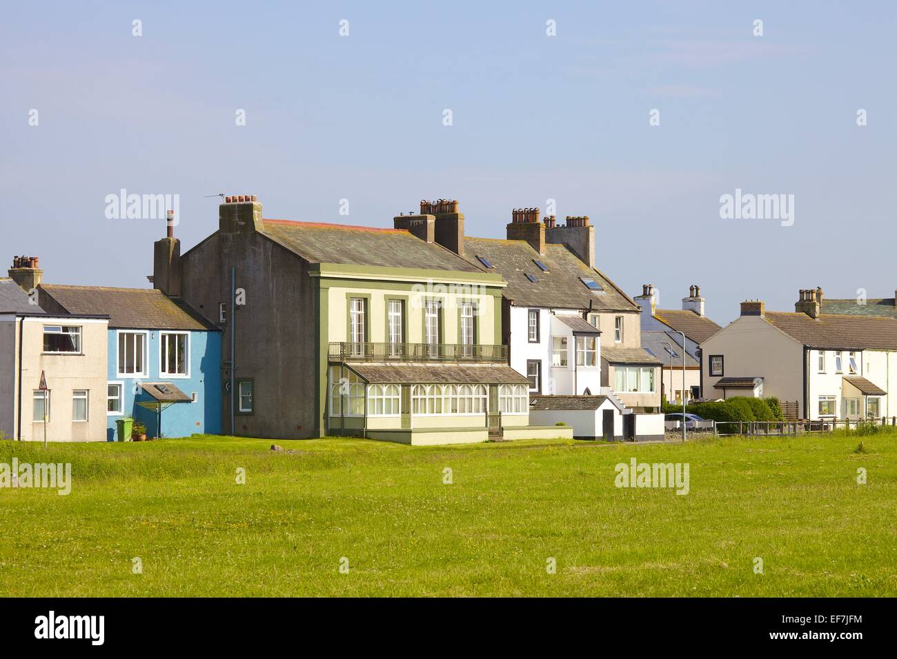 Coastal houses. Allonby, Cumbria, England, UK Stock Photo Alamy