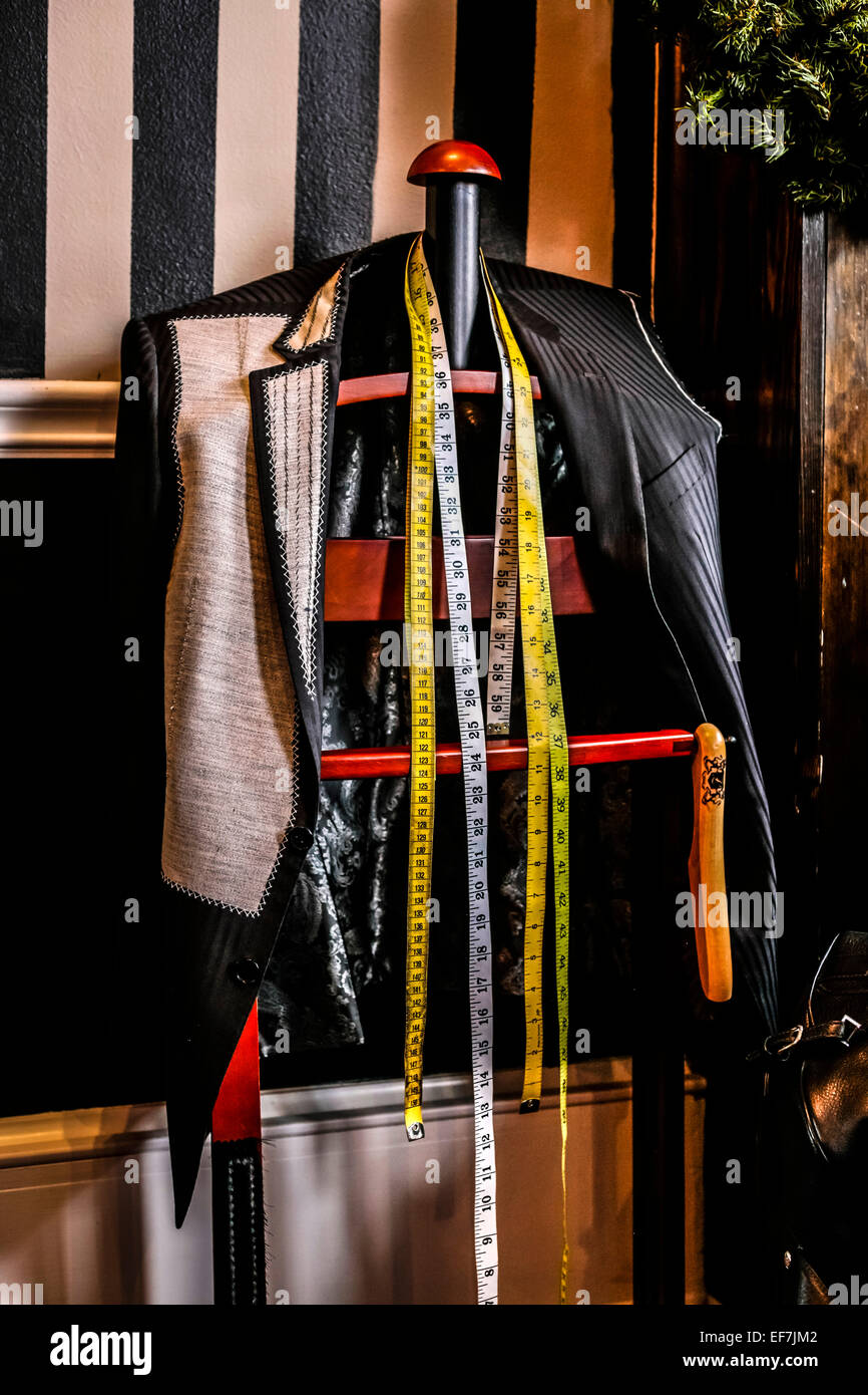 Inside Luca Falcone hand tailored mens suits store in New Orleans