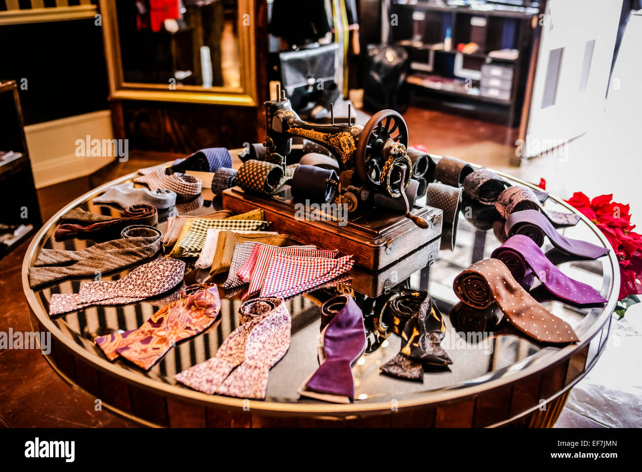 Inside Luca Falcone hand tailored mens suits store in New Orleans