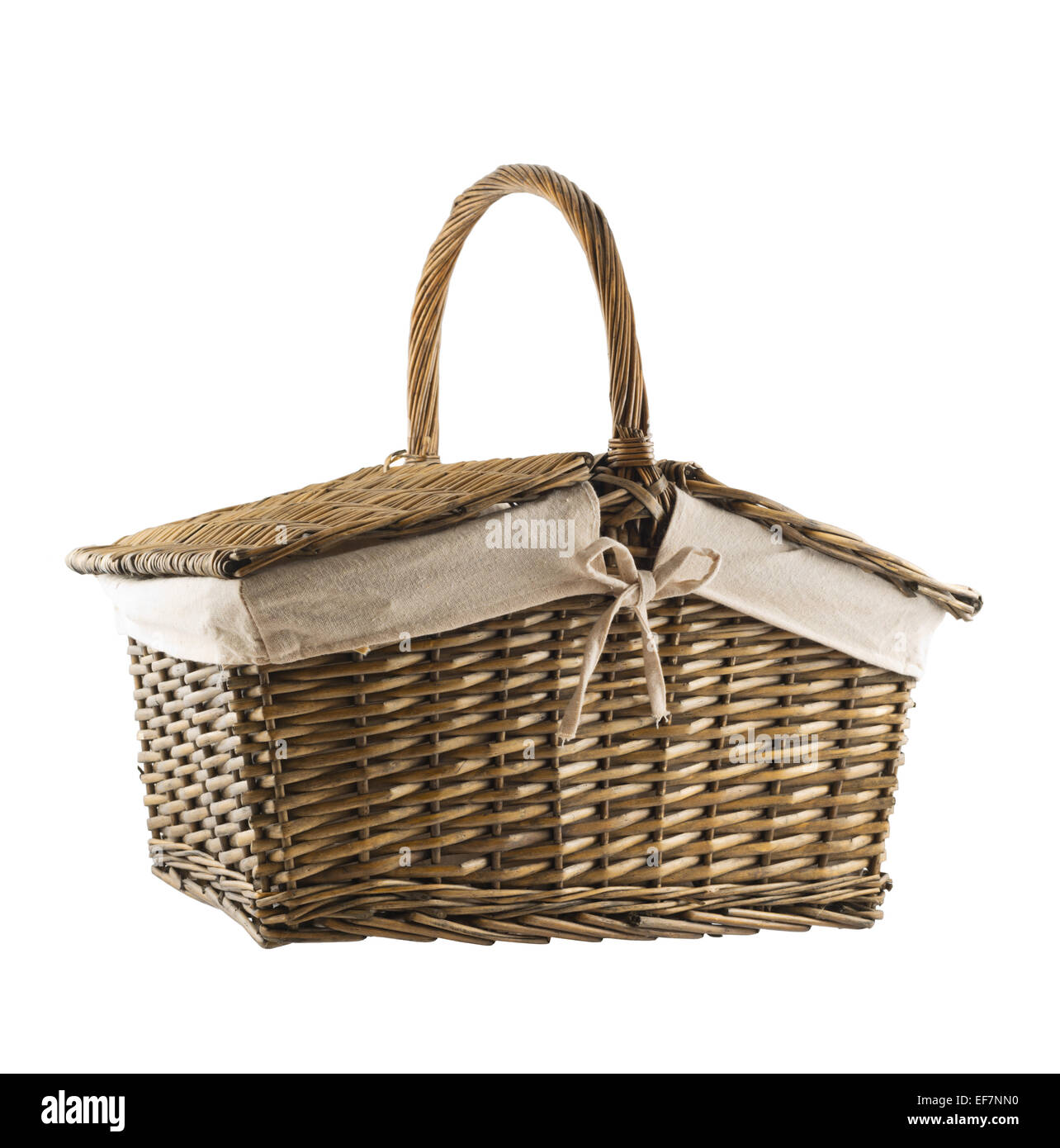 Picnic basket hamper isolated Stock Photo Alamy