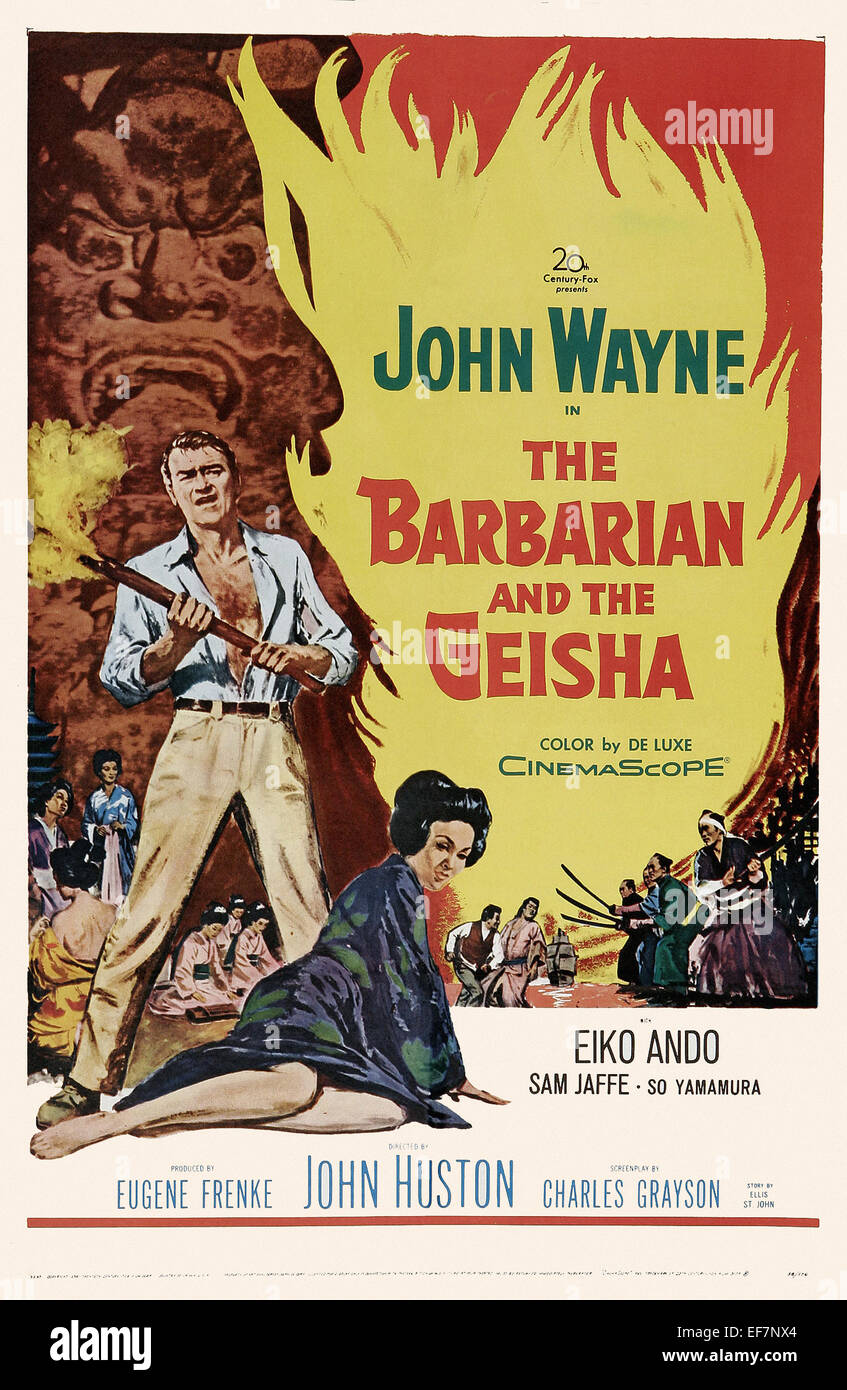 The Barbarian and the Geisha - Movie Poster Stock Photo