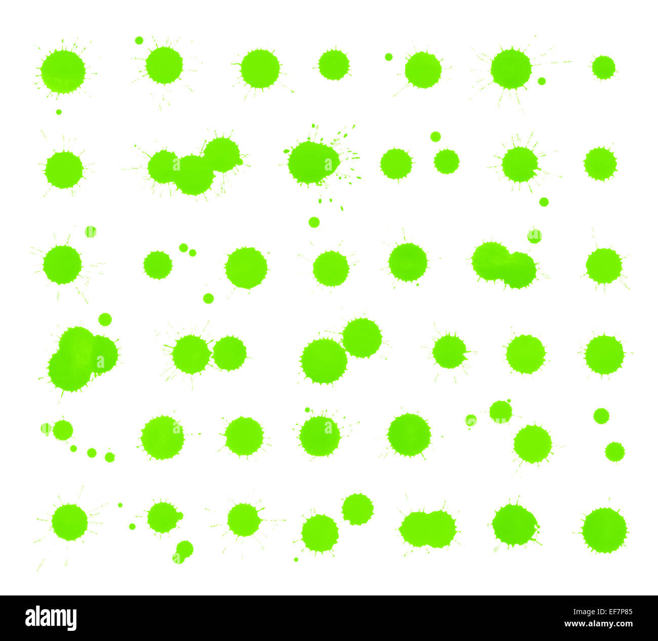 Green ink stain spot collection Stock Photo Alamy