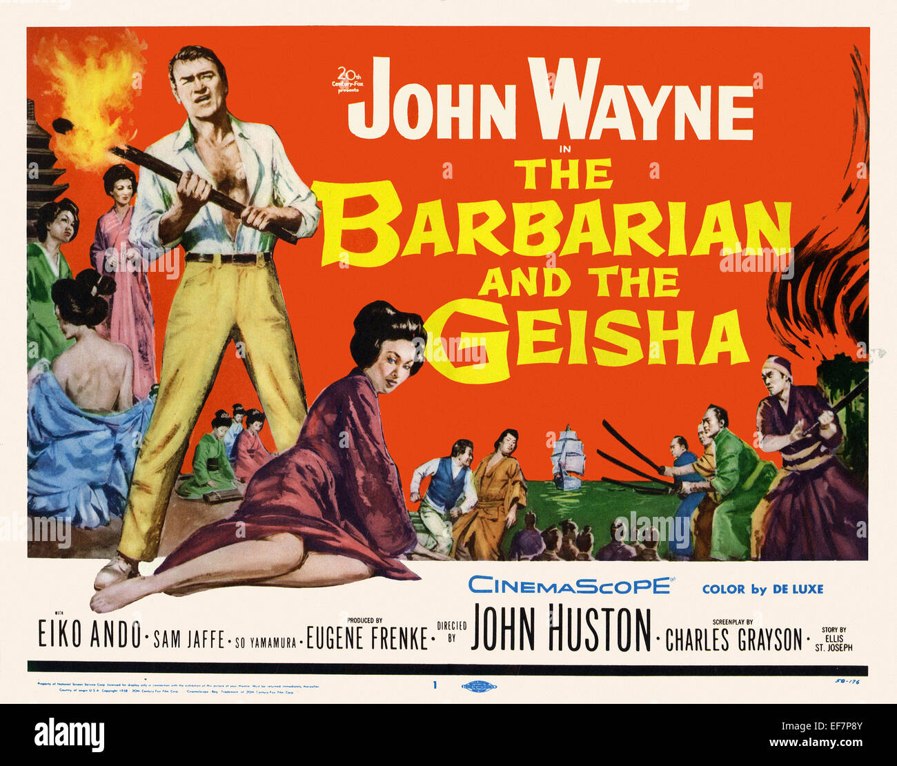 The Barbarian and the Geisha - Movie Poster - Movie Poster Stock Photo