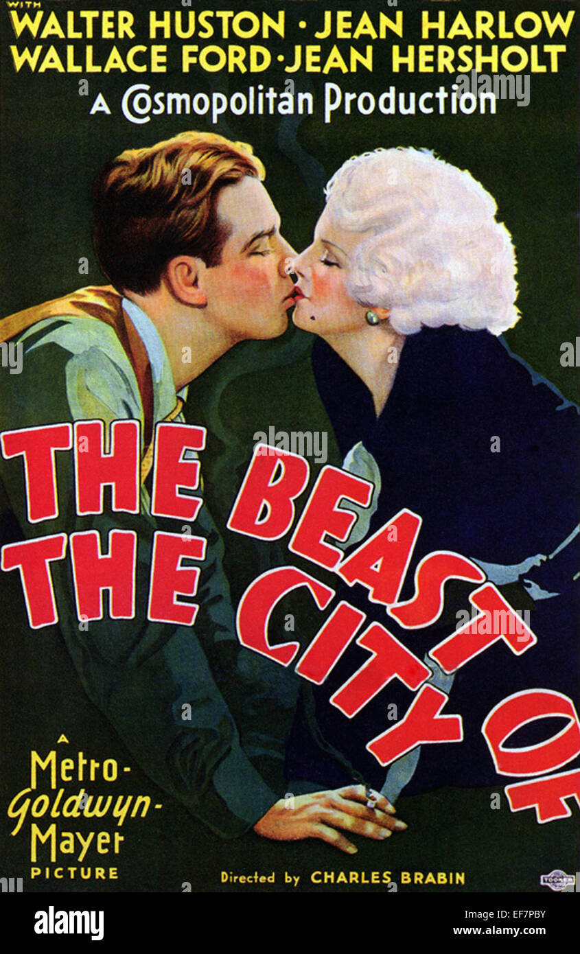 The Beast of the City - Movie Poster Stock Photo