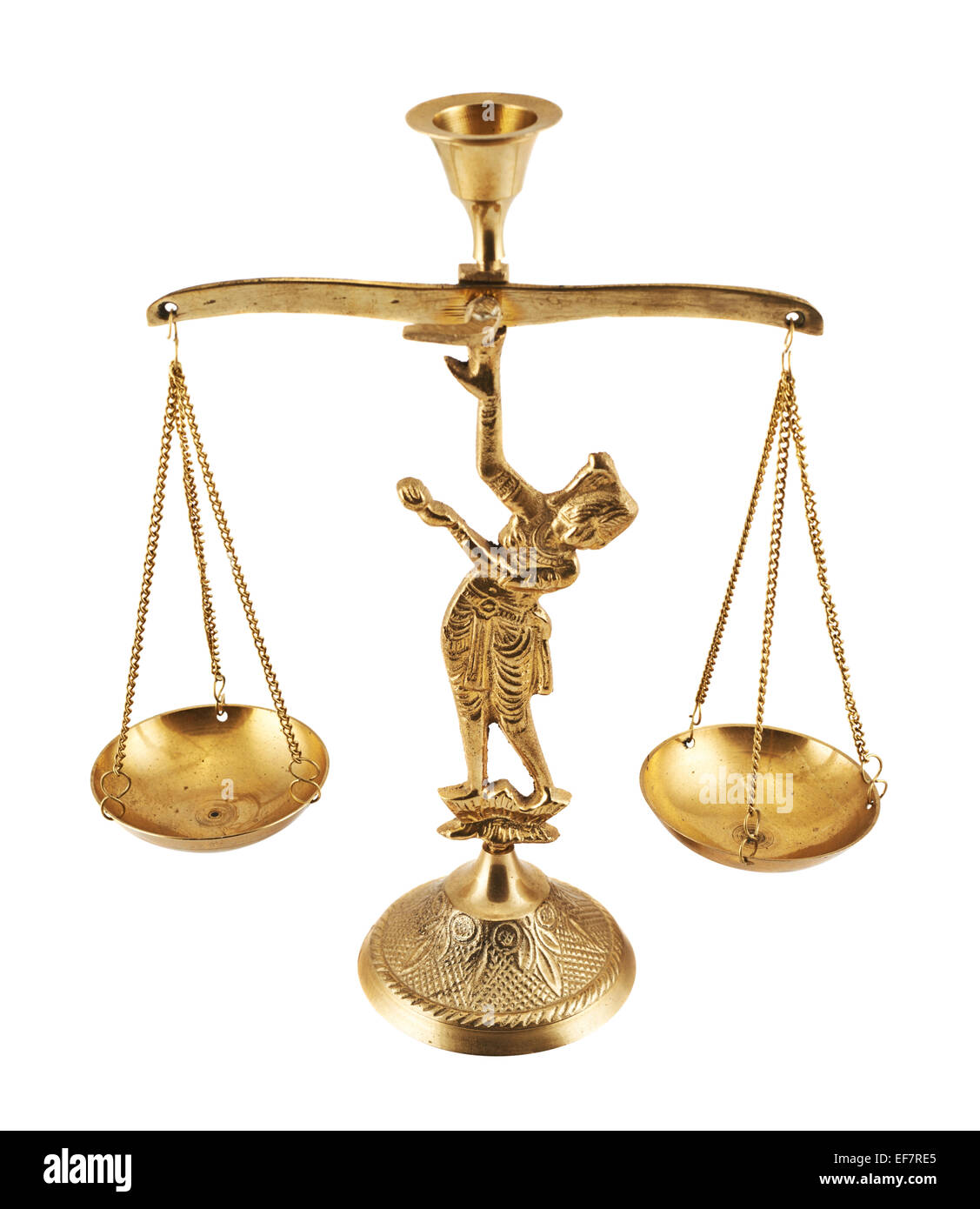 Metal twopan scales statuette Stock Photo Alamy