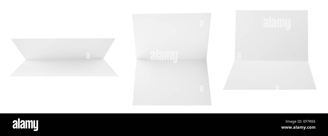 Set of folded A4 paper sheets Stock Photo Alamy