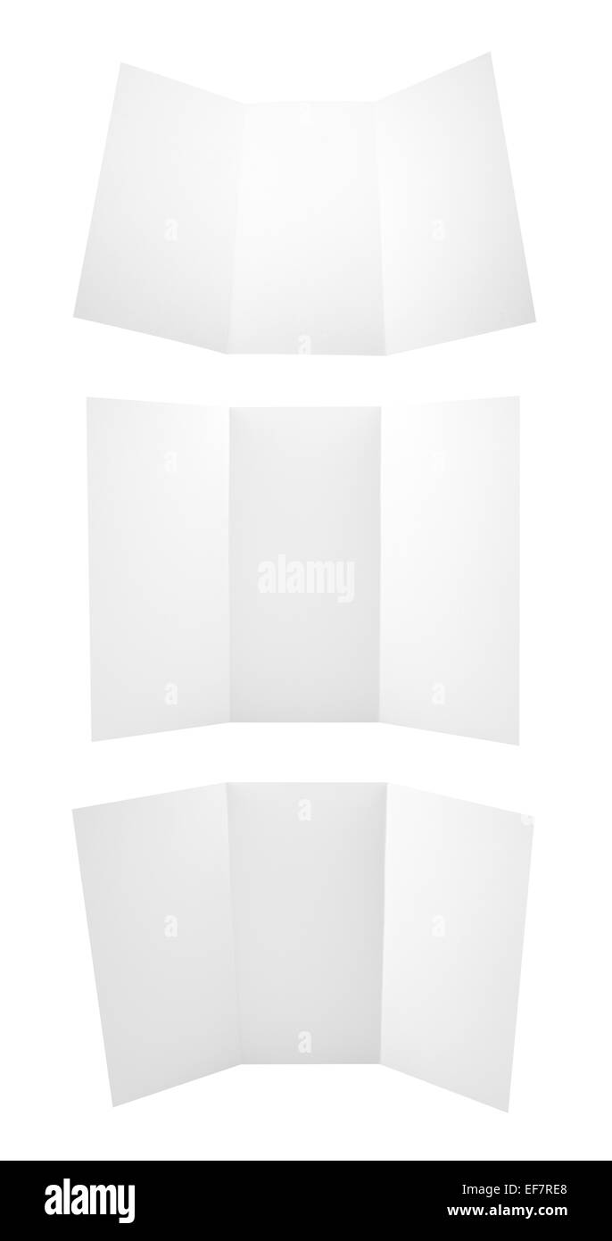 Set of folded A4 paper sheets Stock Photo Alamy