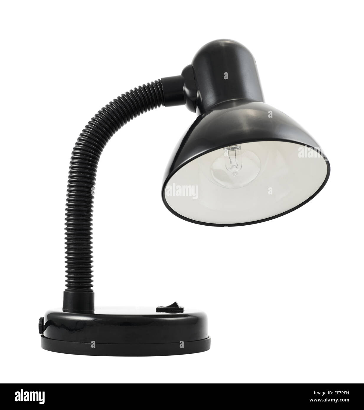 Black office table lamp isolated Stock Photo Alamy