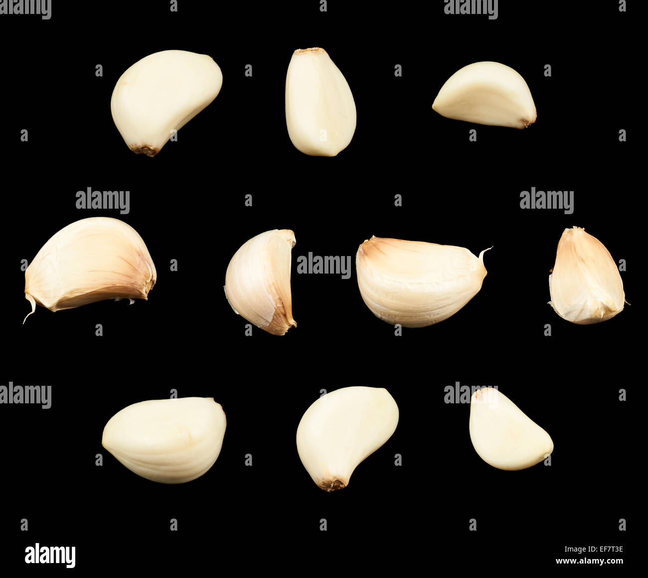Garlic cloves isolated Stock Photo Alamy
