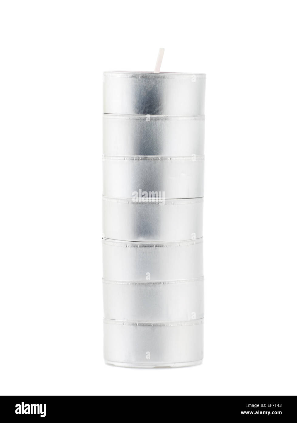 Pile of tea light cangles Stock Photo Alamy