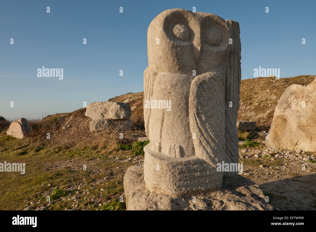 Sculpture in Tout Quarry, Portland Dorset UK Stock Photo Alamy