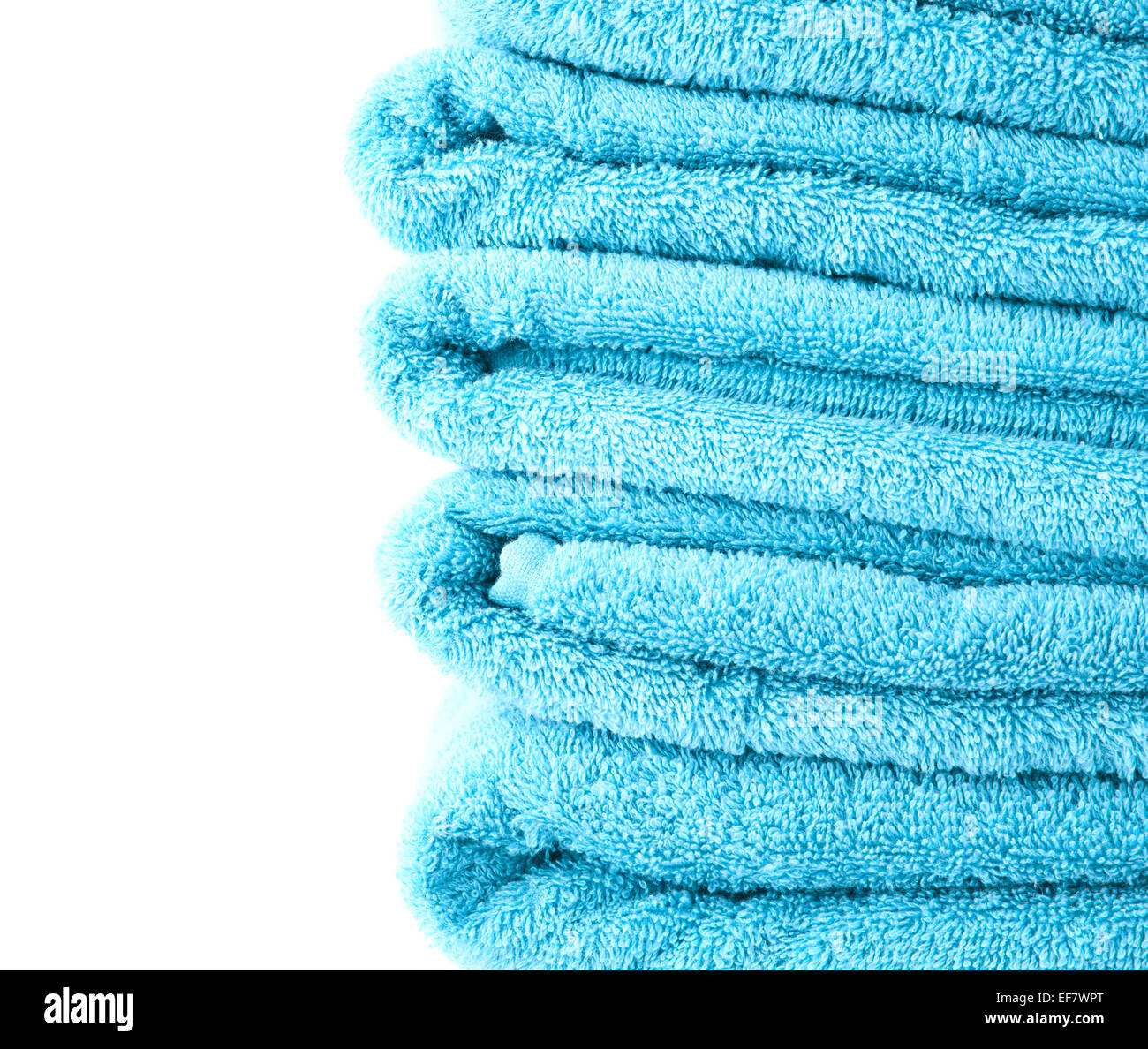 Terry cloth bath towel composition Stock Photo