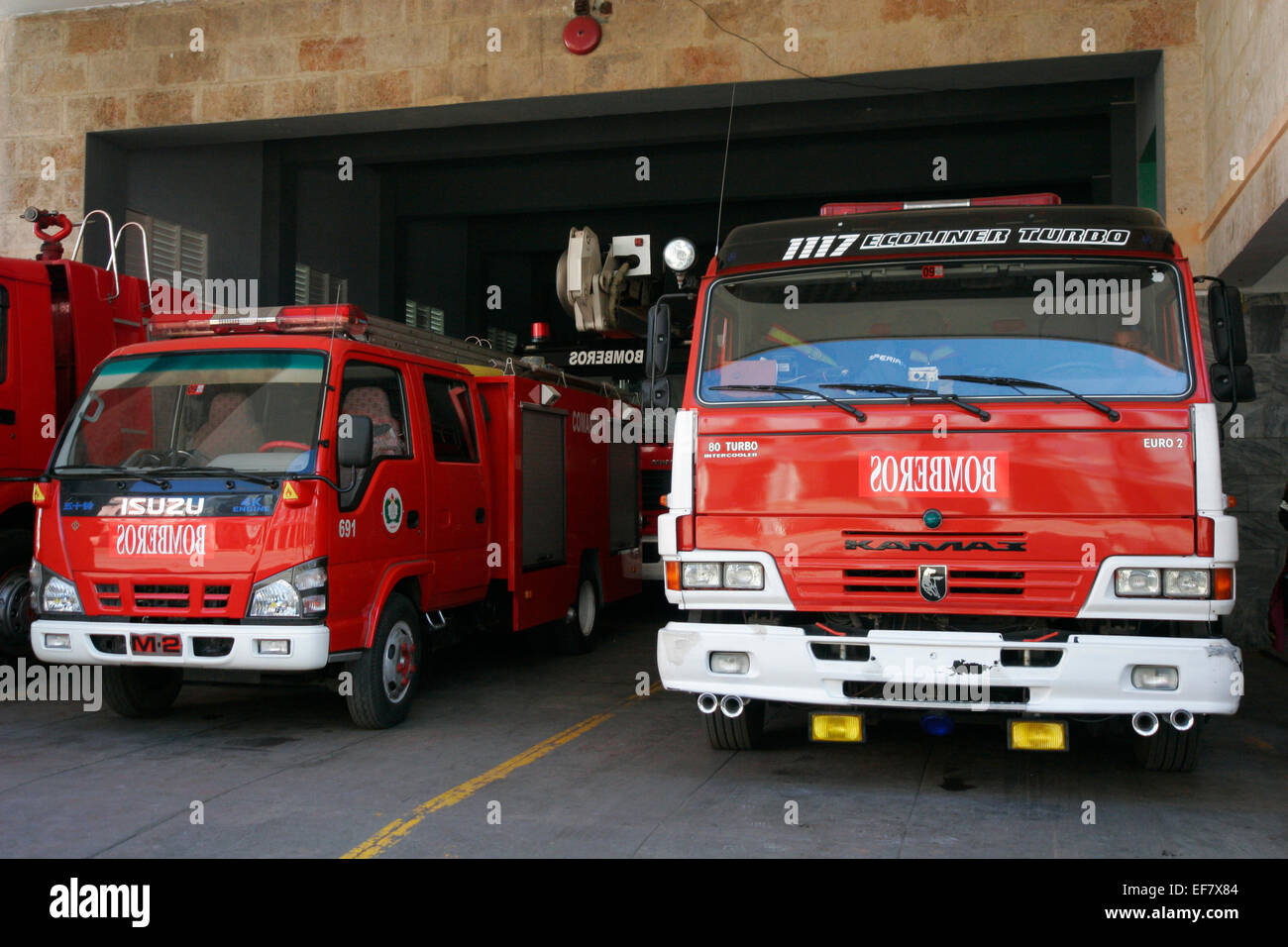 Fire trucks at the fore station in Havana, Cuba Stock Photo Alamy