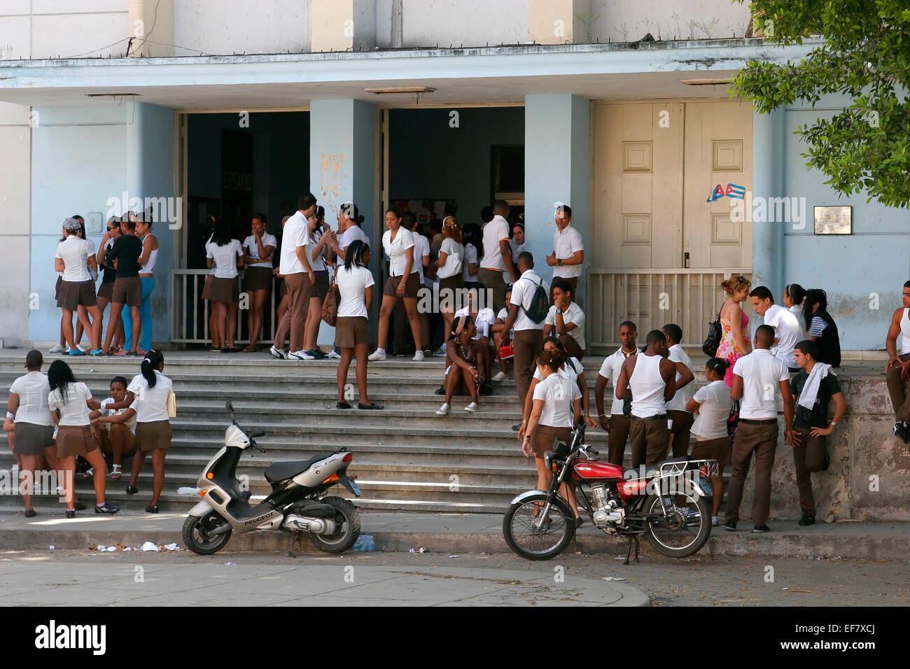 Cuban high school students, Havana, Cuba Stock Photo Alamy