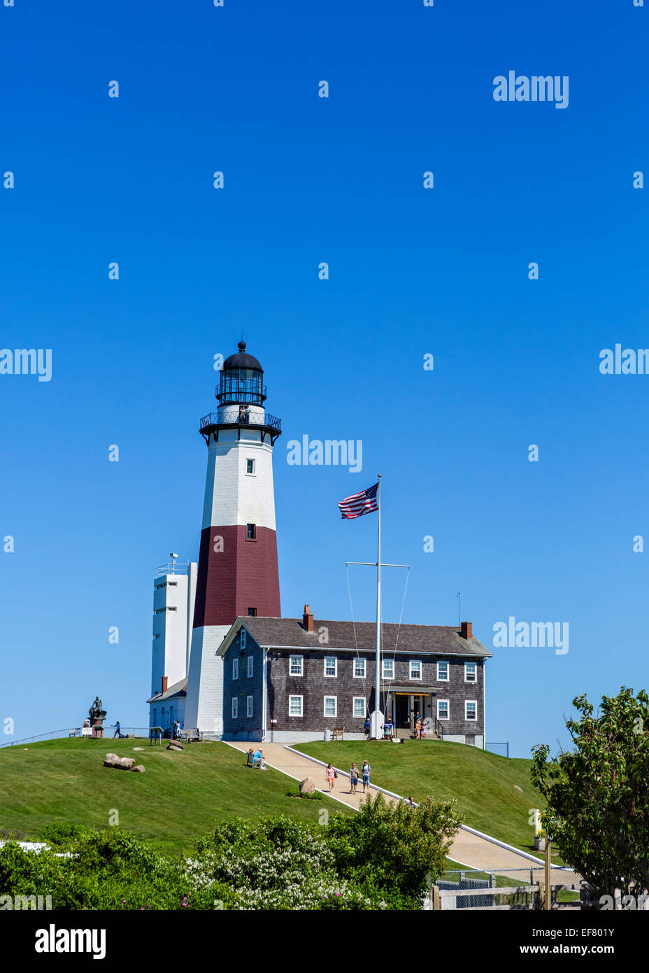 Montauk Point Light, Montauk Point State Park, Suffolk County, Long Island, NY, USA Stock Photo