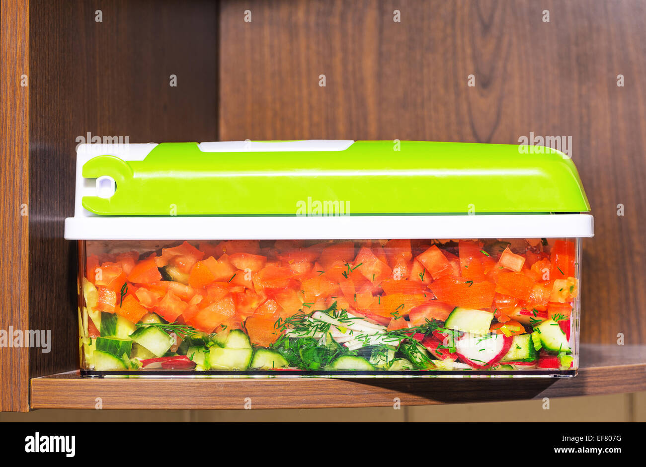 cut vegetables in container Stock Photo Alamy