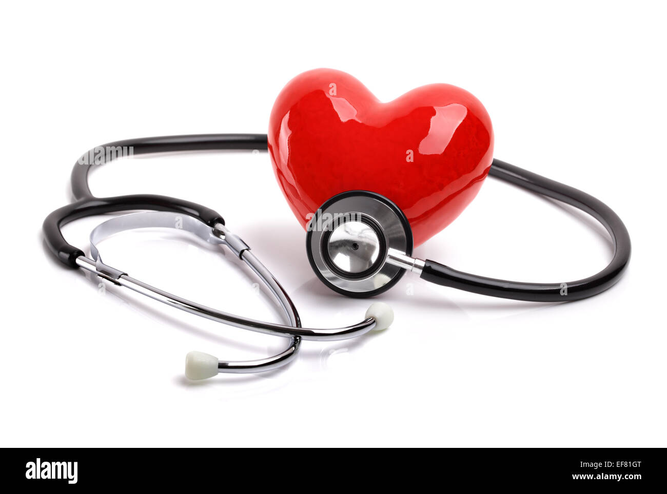 Stethoscope and heart Stock Photo