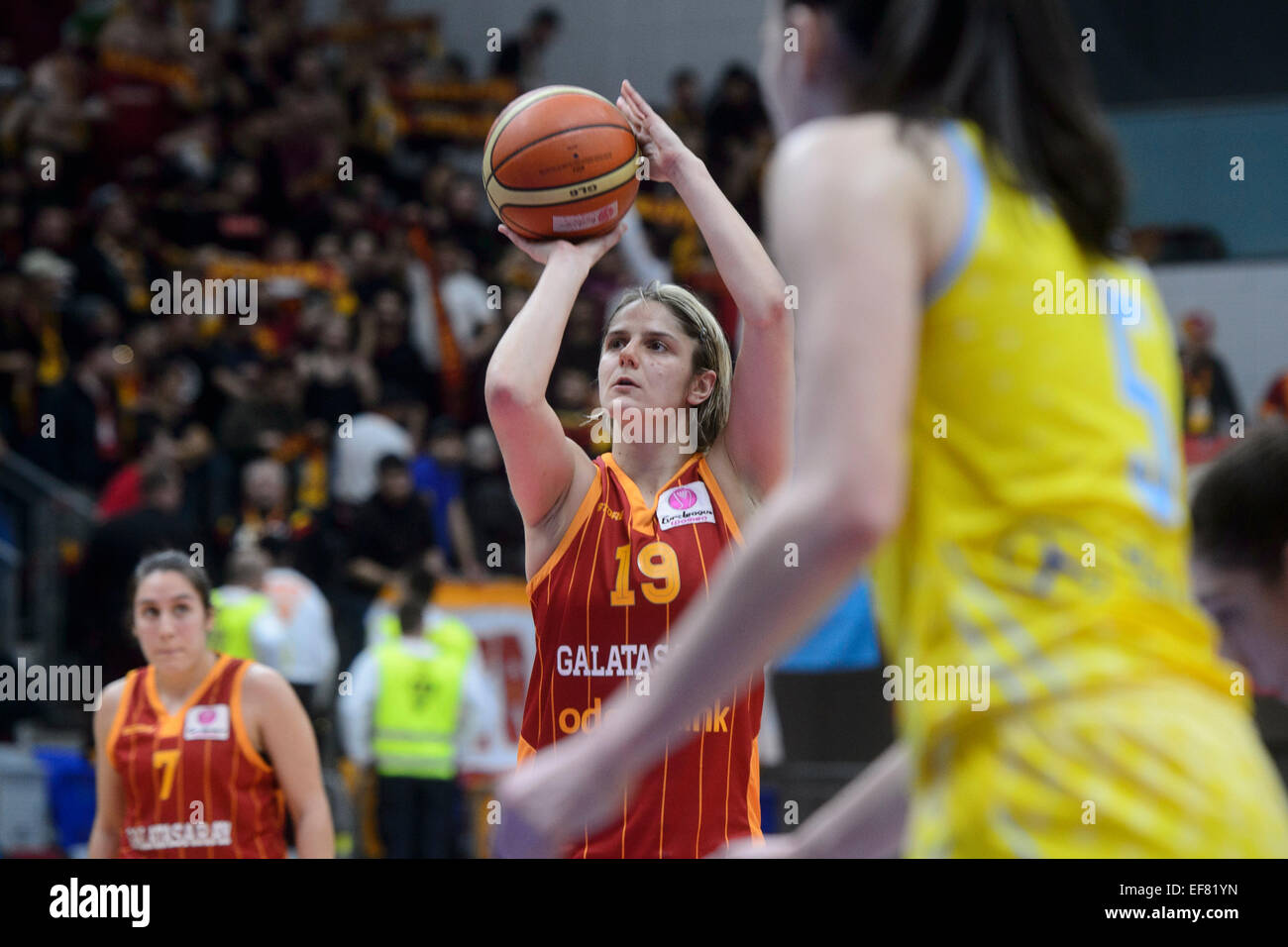 Jelena Dubljevic of Galatasaray in action during the women´s basketball European League, Group 1