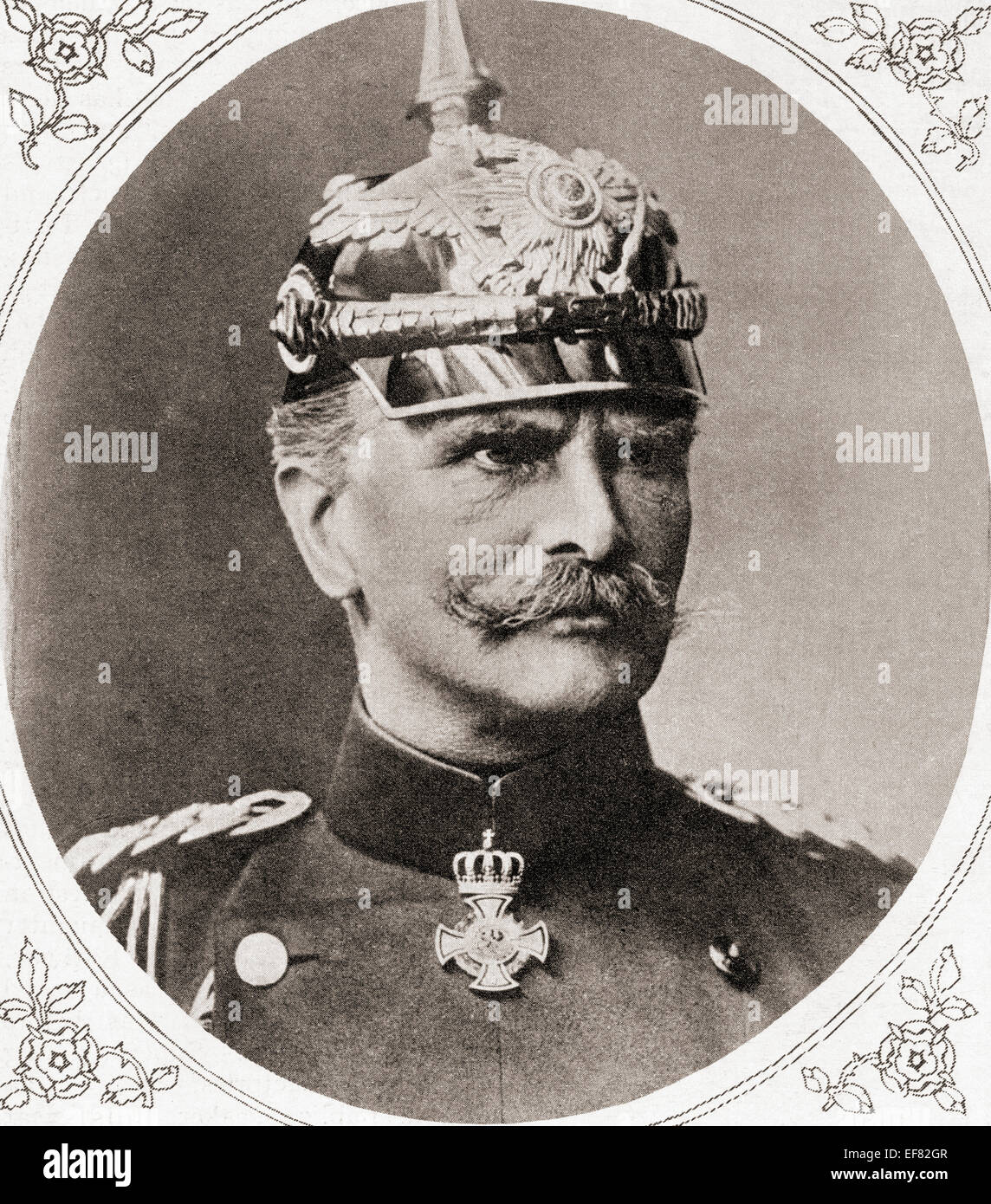 Anton Ludwig August von Mackensen, 1849 – 1945, born August Mackensen. German soldier and field marshal.  From The Illustrated War News, published 1915. Stock Photo