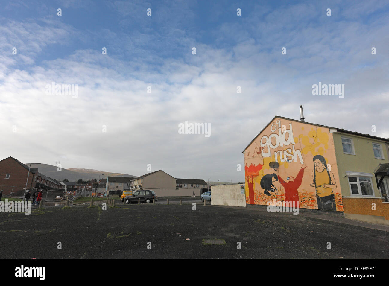 Loyalist murals of the Shankhill Road, Belfast Stock Photo