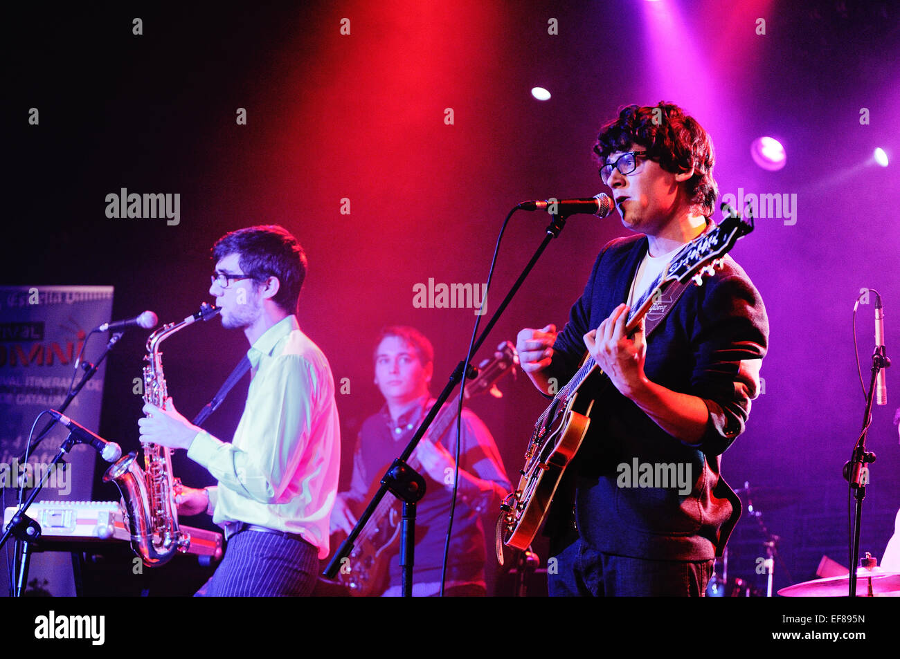 BARCELONA - FEB 14: The Free Fall Band (band from Catalonia) performs at Bikini  Club on February 14, 2014 in Barcelona, Spain Stock Photo - Alamy