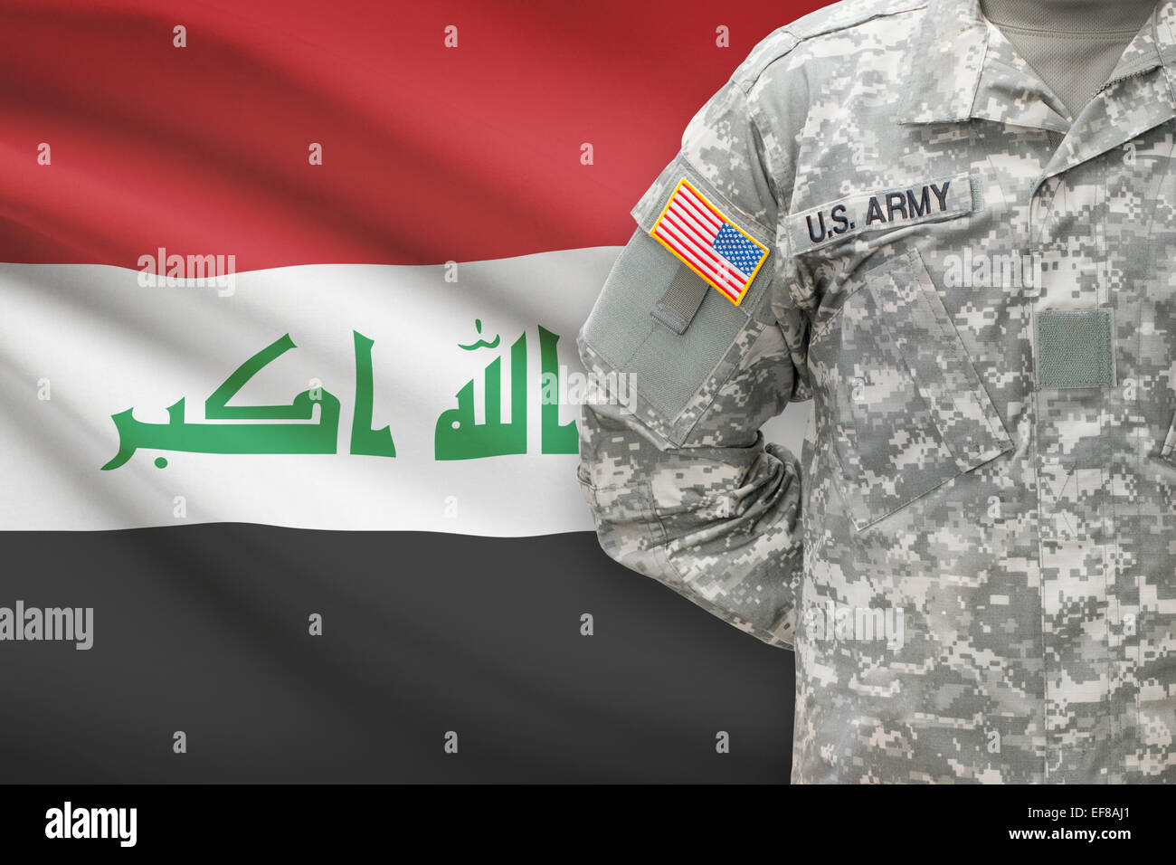 Us army soldier iraq flag hi-res stock photography and images - Alamy