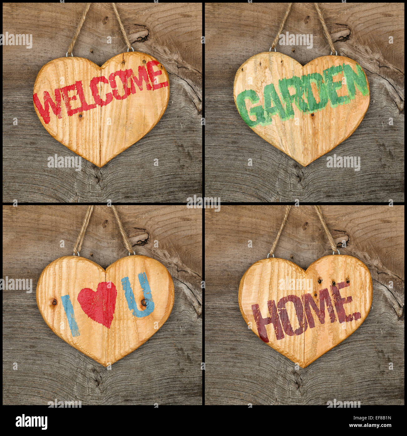 message wooden heart sign hires stock photography and images Alamy