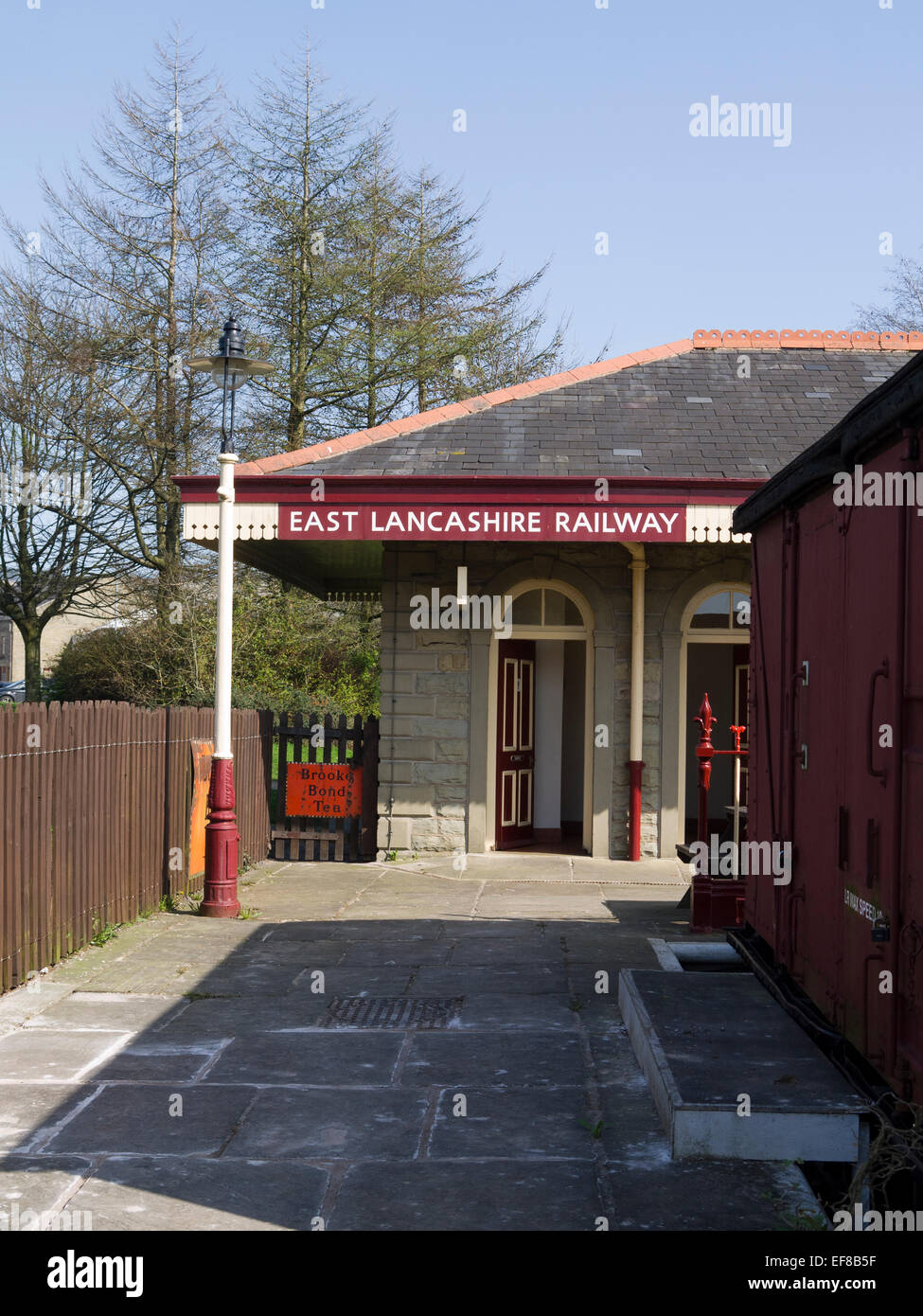 Tourist Steam Train Station in Rawtenstall in The Rossendale Valley in