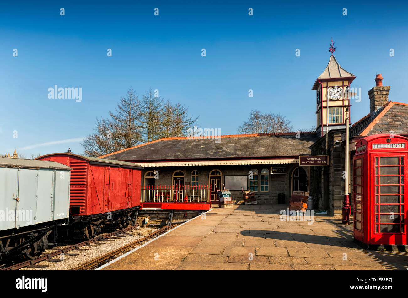 Tourist Steam Train Station in Rawtenstall in The Rossendale Valley in
