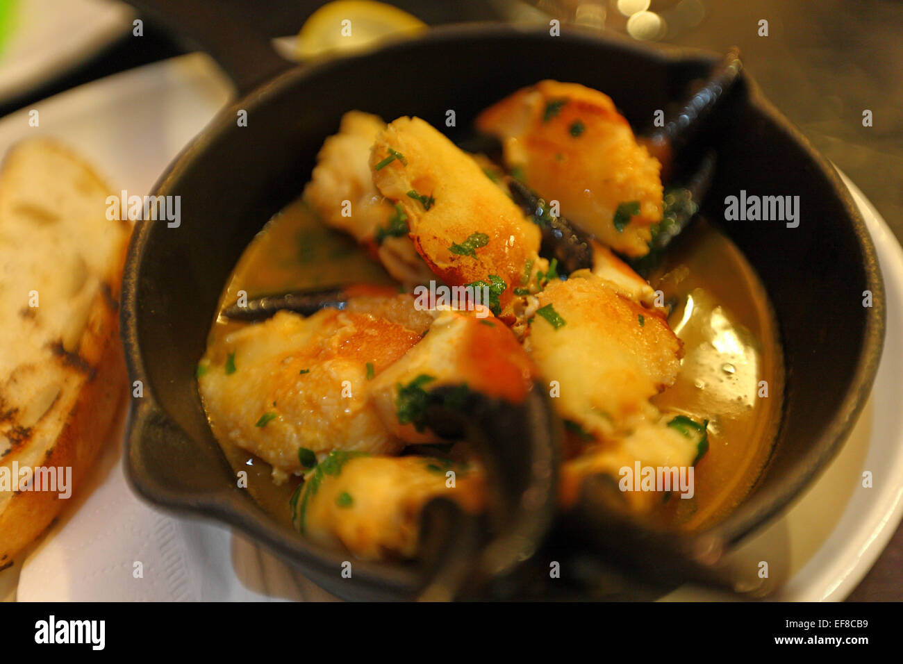 Crab claws at the Mourne Seafood Bar, Belfast Stock Photo Alamy