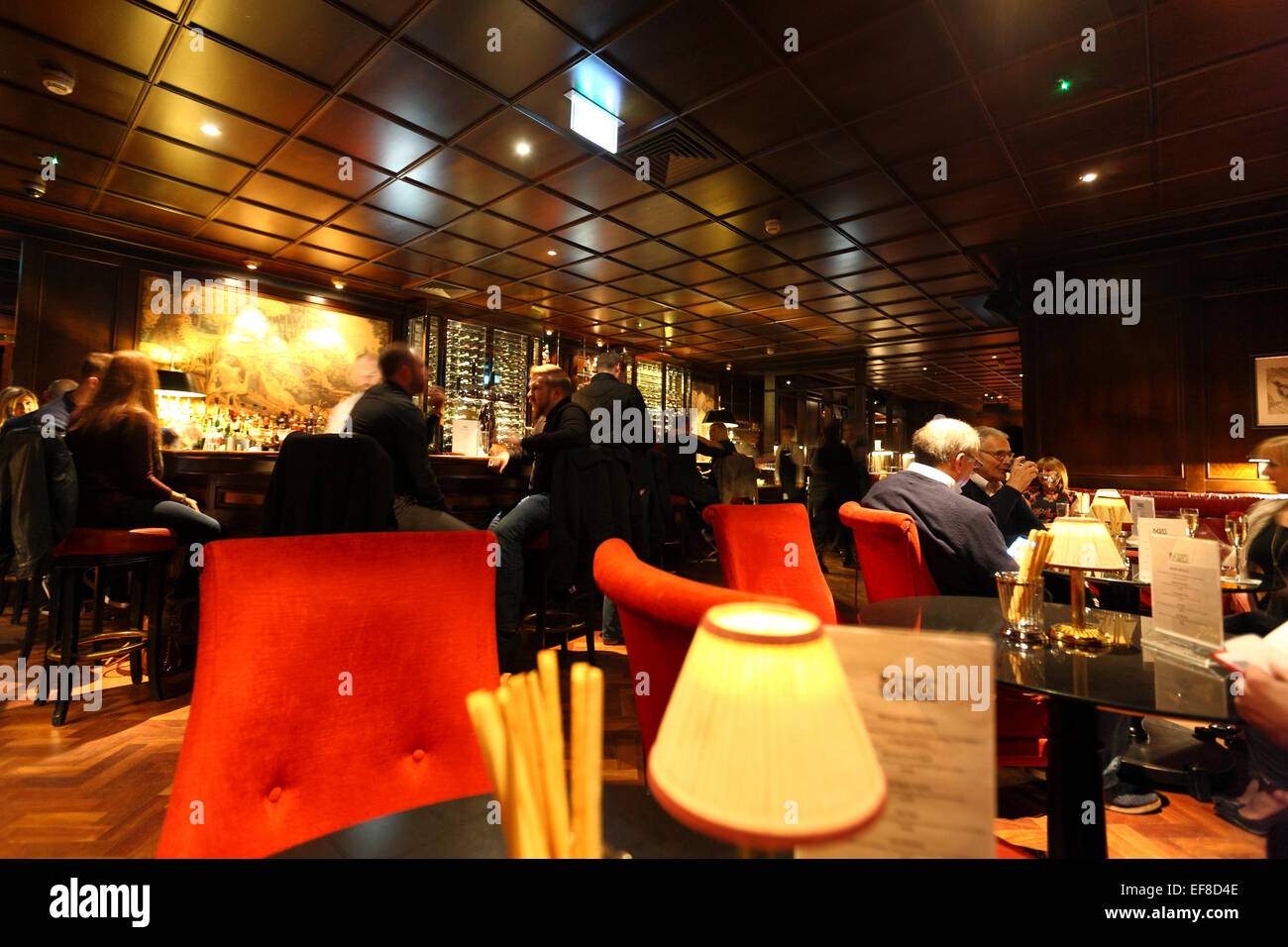 Jazz at the Merchant Hotel bar. Belfast city. Lively modern city. Belfast, Northern Ireland. UK Stock Photo