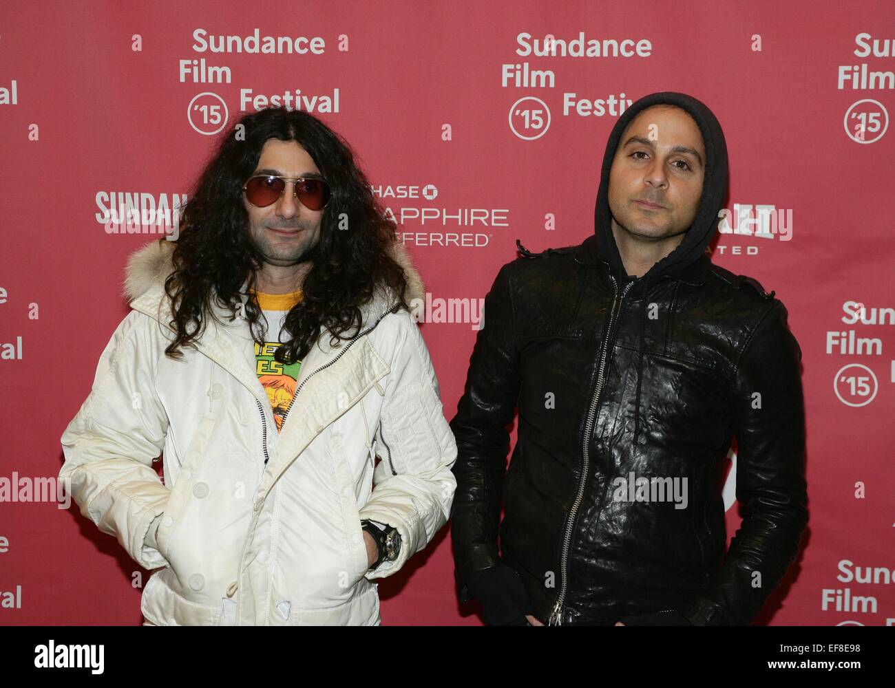 Park City, UT, USA. 28th Jan, 2015. Robbie Marderosian, Aran Marderosian of Heavy Young Heathens at arrivals for DON VERDEAN Premiere at the 2015 Sundance Film Festival, Eccles Center, Park City, UT January 28, 2015. Credit:  James Atoa/Everett Collection/Alamy Live News Stock Photo