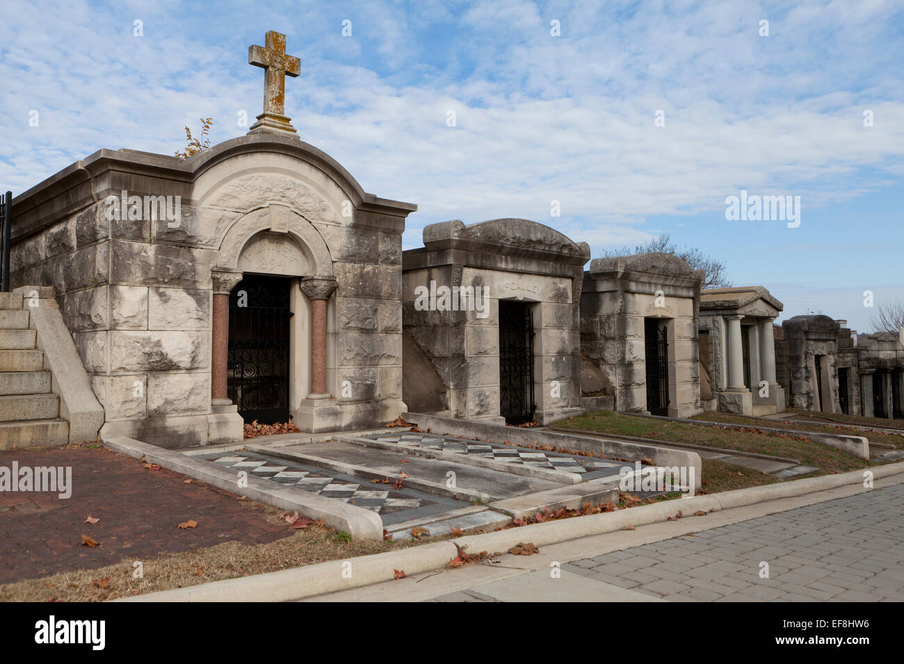 Burial vaults, Congressional Cemetery - Washington, DC USA Stock Photo