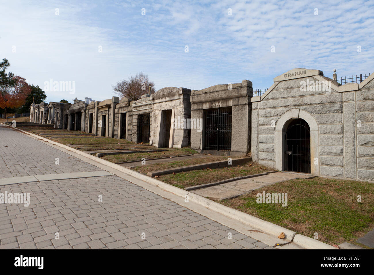 Burial vaults, Congressional Cemetery - Washington, DC USA Stock Photo