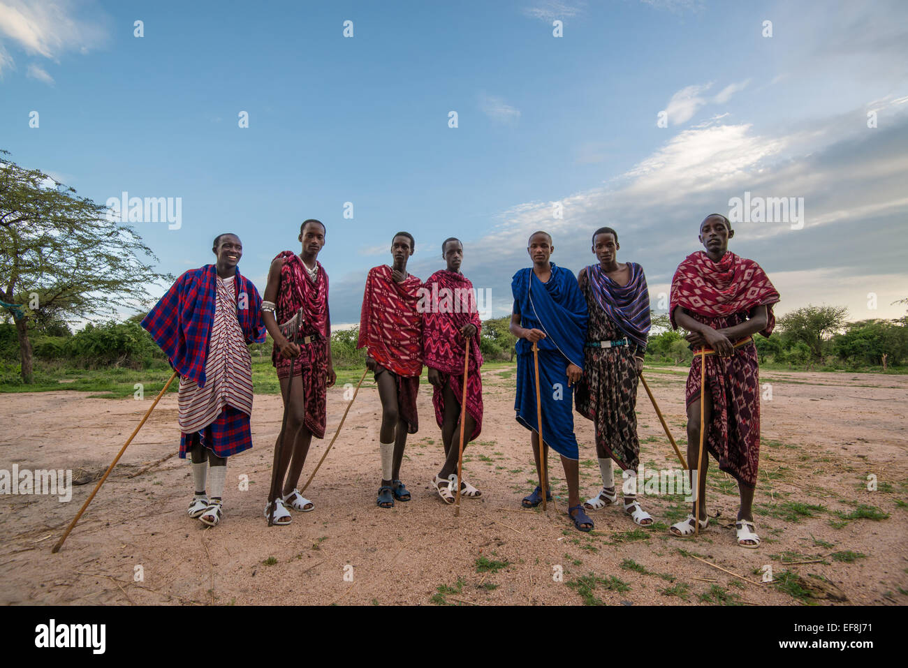 Masai Guides Stock Photo
