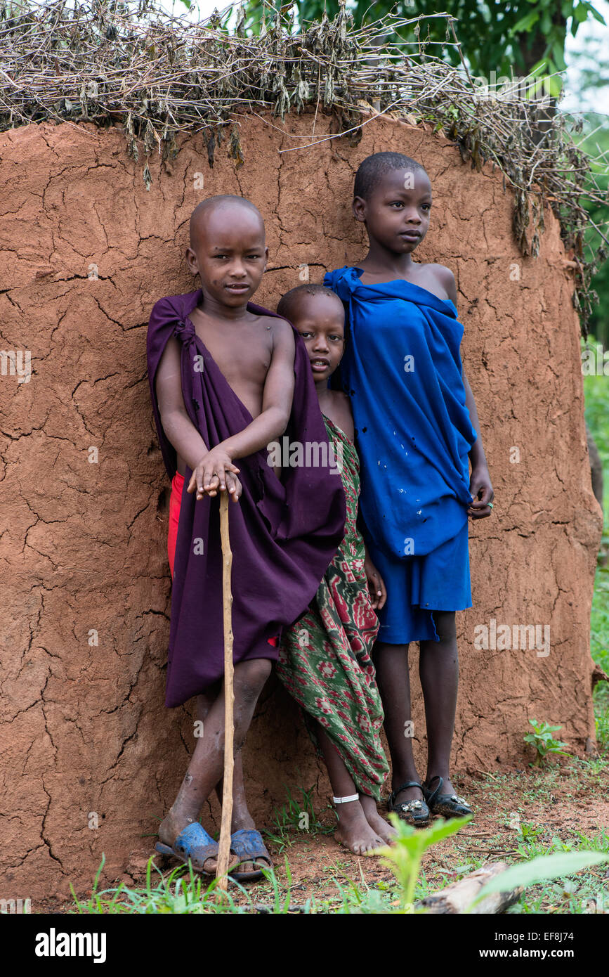 Masai children Stock Photo