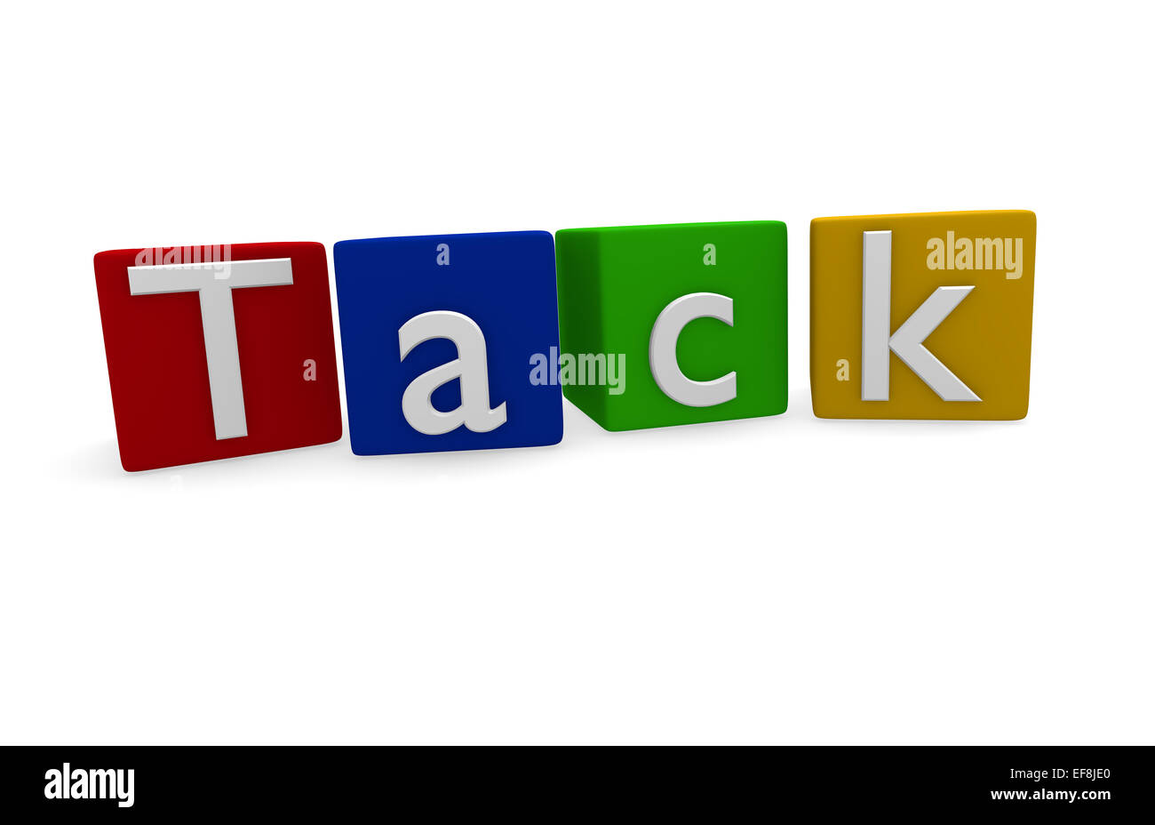 Tack, Swedish thank you concept in 3d on a white background Stock Photo