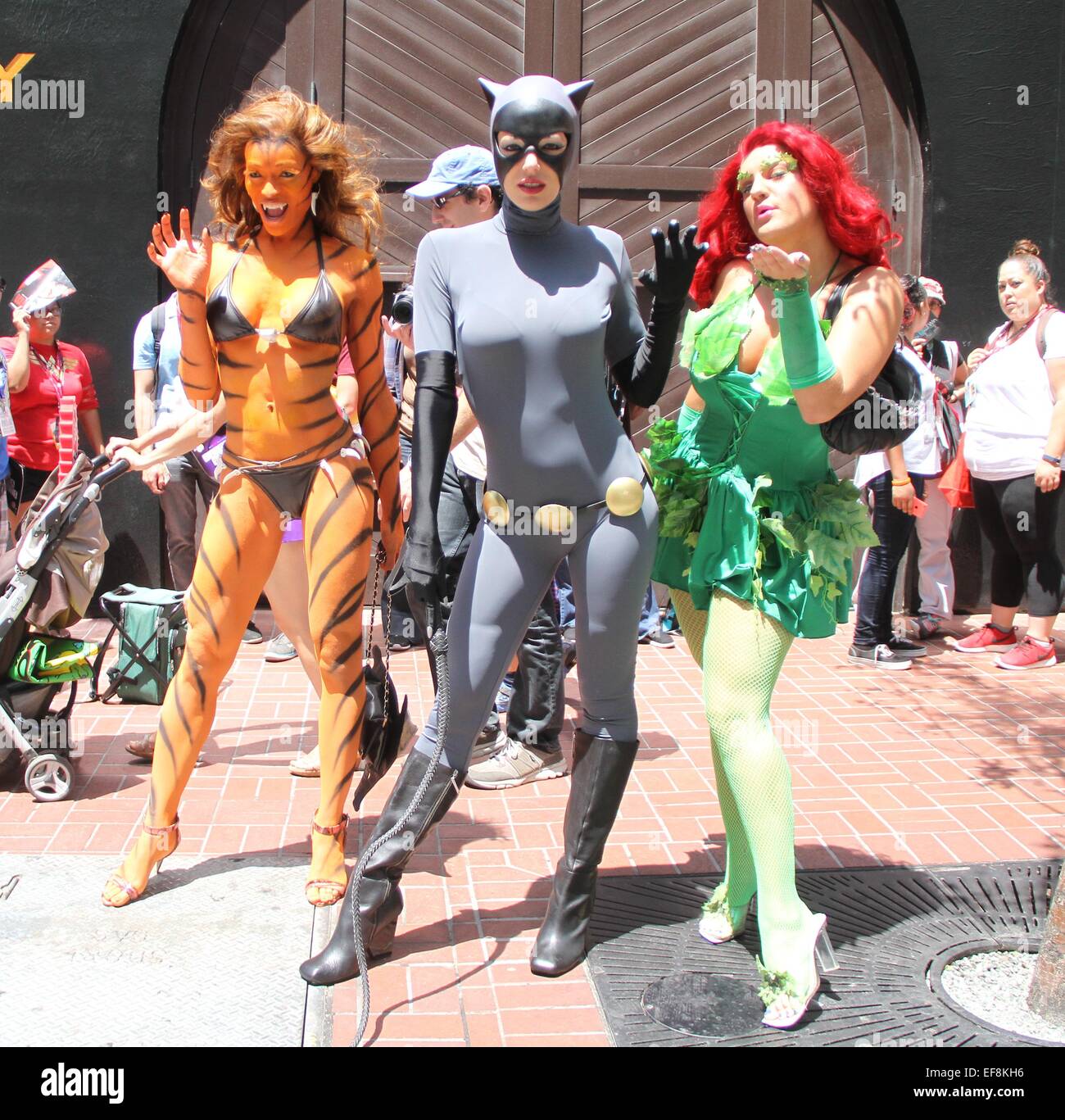 Adrianne Curry wears a Cat Woman costume while out and about at San Diego Comic Con 2014  Featuring: Adrianne Curry Where: San Diego, California, United States When: 26 Jul 2014 Stock Photo