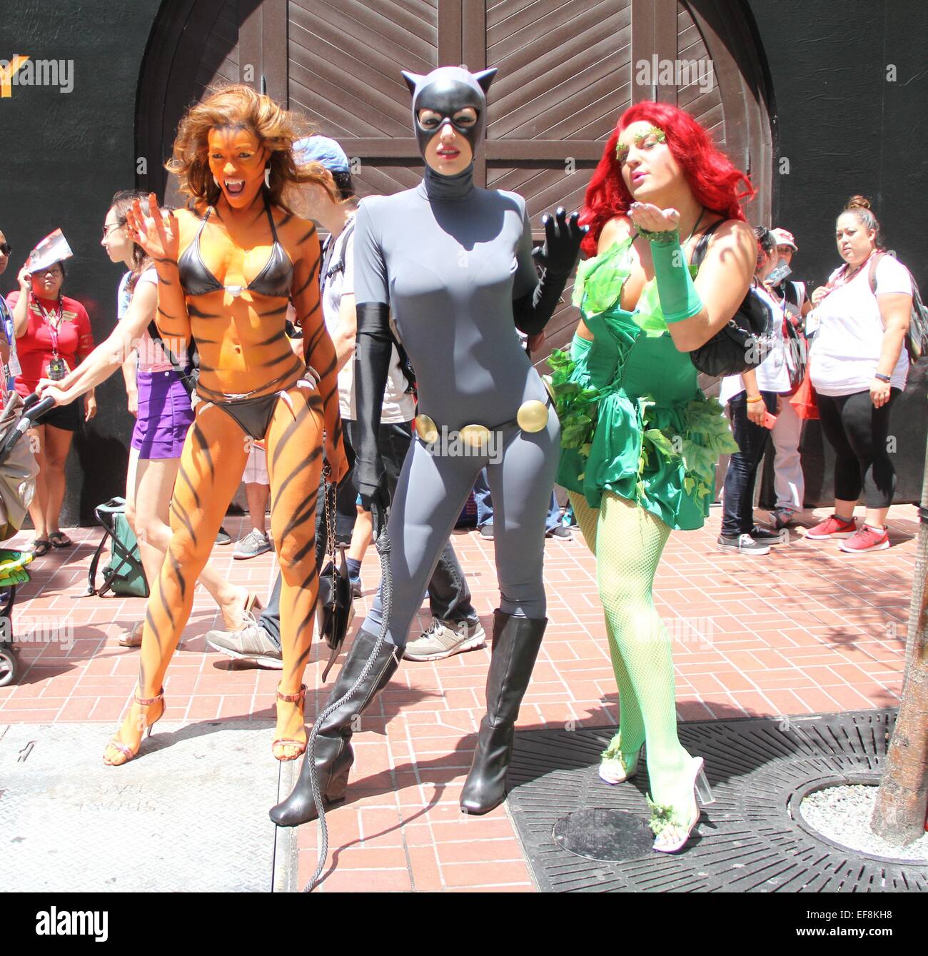Adrianne Curry wears a Cat Woman costume while out and about at San Diego Comic Con 2014  Featuring: Adrianne Curry Where: San Diego, California, United States When: 26 Jul 2014 Stock Photo