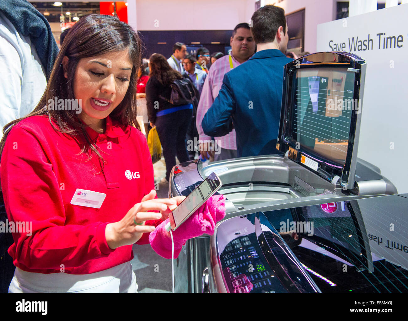 The LG booth at the CES show held in Las Vegas Stock Photo Alamy