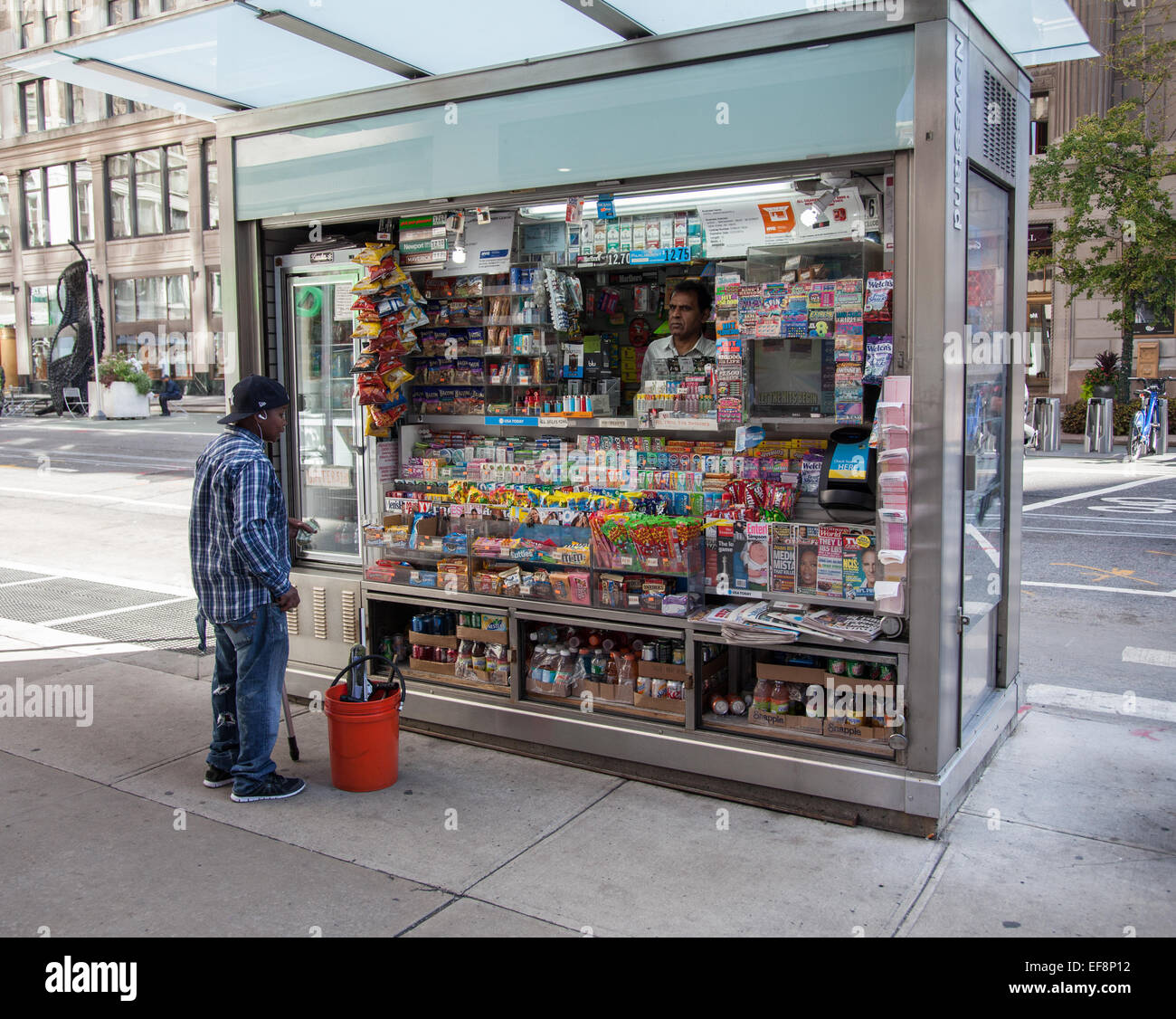 Typical newsstand in Manhattan, New York City Stock Photo Alamy