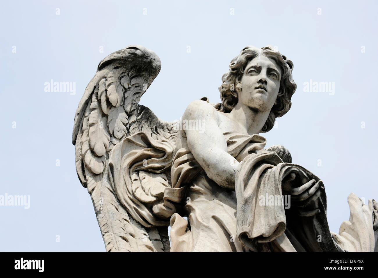 Angel on Ponte Sant'Angelo, Rome, Italy Stock Photo