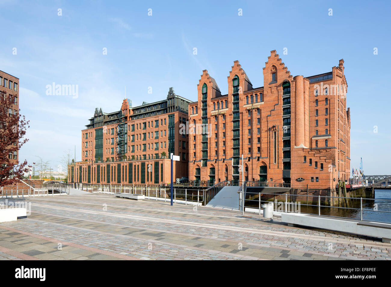 Former quayside warehouse Kaispeicher B in the Speicherstadt warehouse district from 1879, now the International Maritime Museum Stock Photo